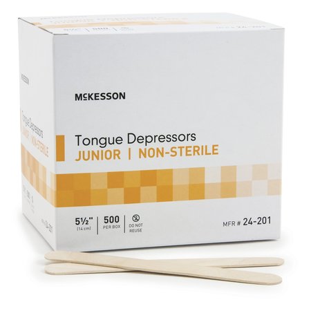 MCKESSON Wood Tongue Depressor Without Flavor, PK 5000 24-201